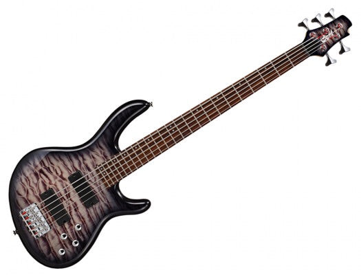 Cort Action Deluxe V Plus Bass Guitar (Trans Black) – Holmes Music