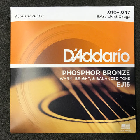 D’Addario - Phosphor Bronze: Extra Light (EJ15)